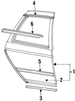 E9DZ5425324A - Body: Lower Weather-strip for Ford: Taurus | Mercury: Sable Image
