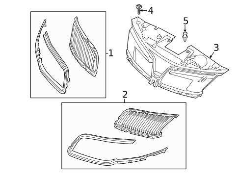 Grille & Components for 2013 Lincoln MKS #0