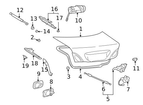 Trunk for 2004 Lexus LS430 #0