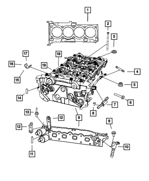 Cylinder Head for 2009 Chrysler Sebring #0