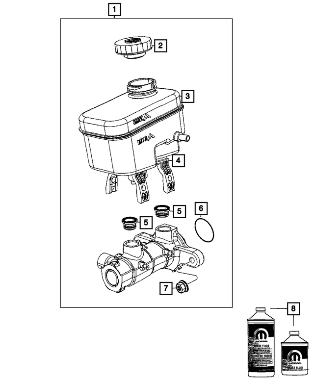 5191826AA - Brakes: Master Cylinder To Booster Seal for Mopar Image