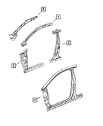 68104296AC - Body Sheet Metal Except Doors: Body Side Aperture Front Reinforcement, Right for Mopar Image