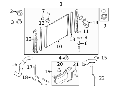 Radiator & Components for 2016 INFINITI QX50 #0