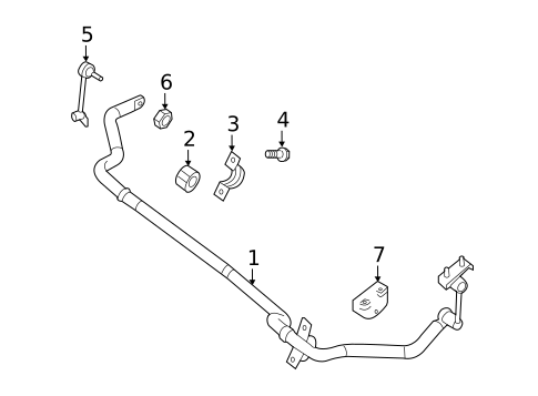 Stabilizer Bar & Components for 2012 Nissan NV1500 #1