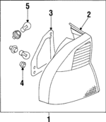MR296051 - Electrical: Tail Lamp Assembly for Mitsubishi Image