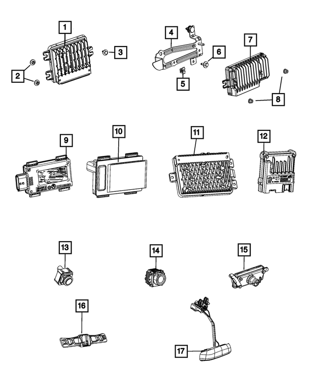 « 68488795AB – Electrical : Module Support pour Mopar Image »