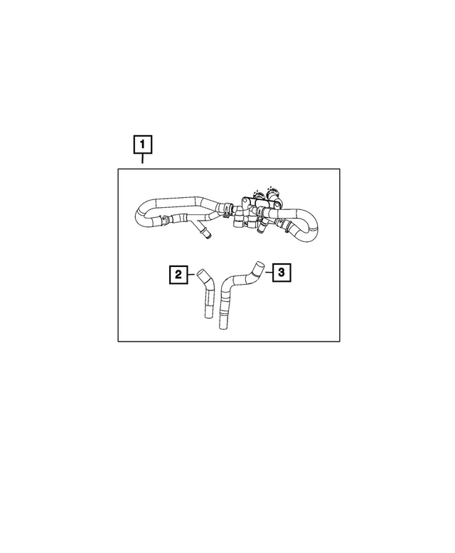 68727854AA - Air Conditioners and Heaters: Heater Hose for Mopar Image