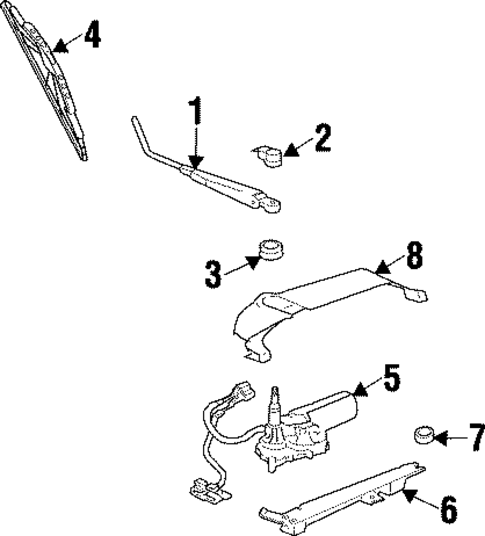 Rear Wiper Components for 1996 Porsche 911 #0