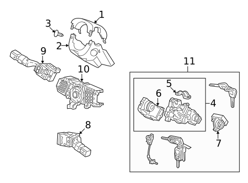 Ignition Lock for 2009 Acura RDX #0