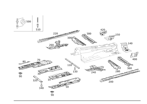 Front Floor for 2016 Mercedes-Benz E550 #0