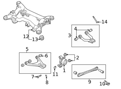Rear Suspension for 2002 Volkswagen Passat #1
