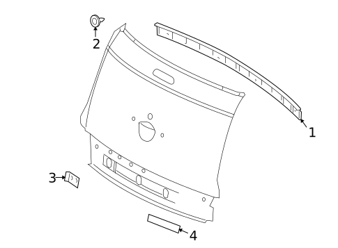 Exterior Trim - Trunk for 2006 Chrysler PT Cruiser #0
