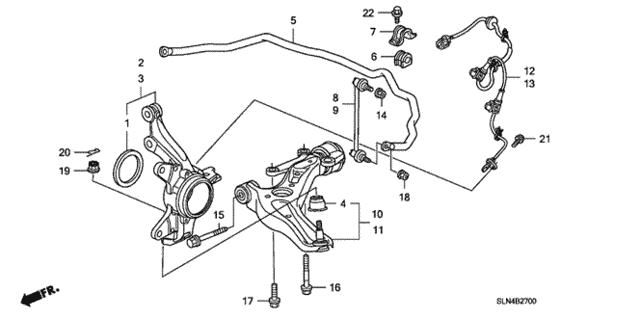 Knuckle for 2008 Honda Fit #0