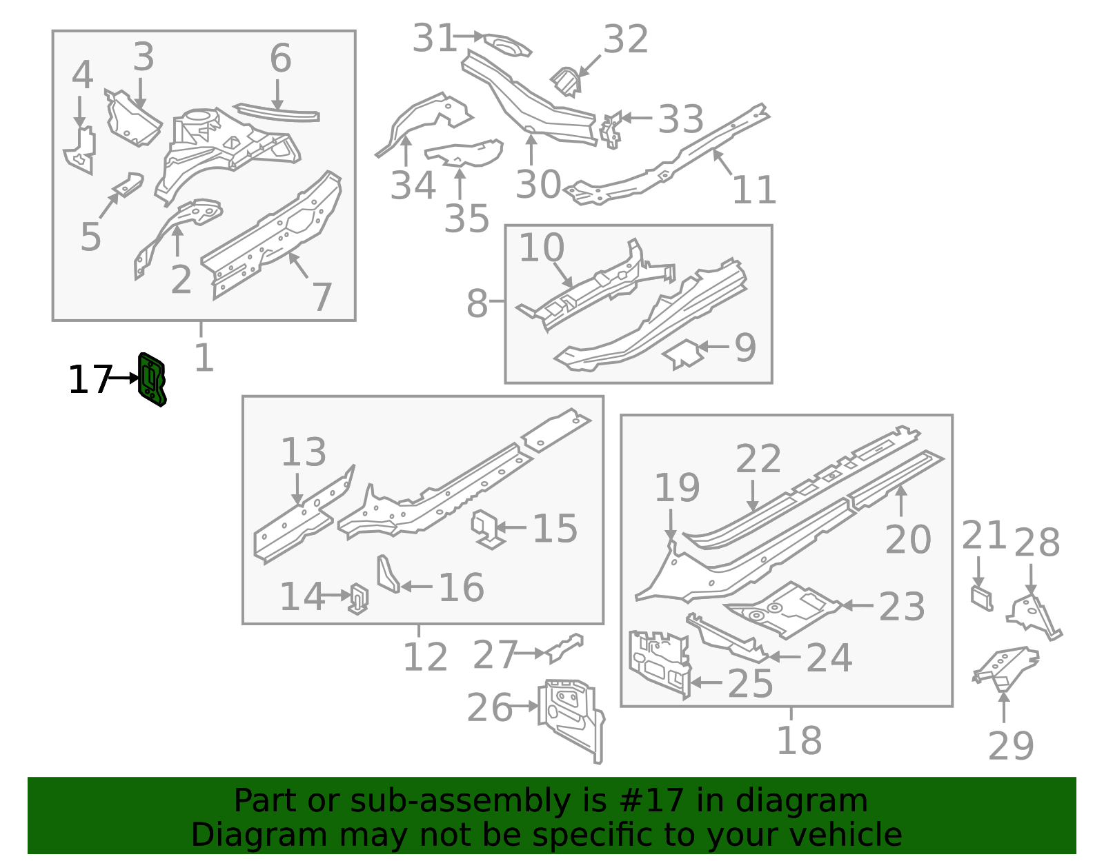 Genuine Audi A5 8W6 Front Right Rail Extension Bracket – OEM 8W6807134A