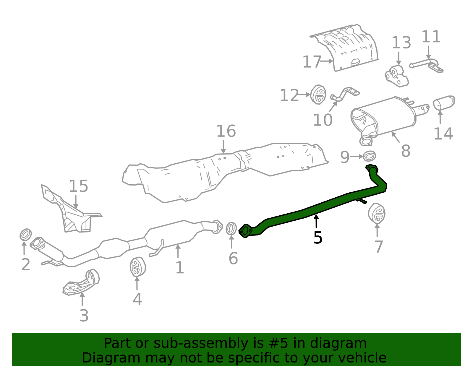 2018-2024 Toyota Camry Exhaust Intermediate Pipe 17420-F0010 | Toyota ...