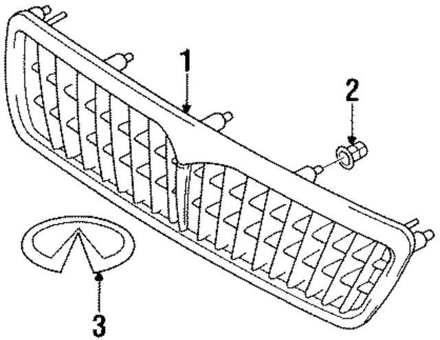 6289040U10 - Body: Emblem for INFINITI: I30 Image
