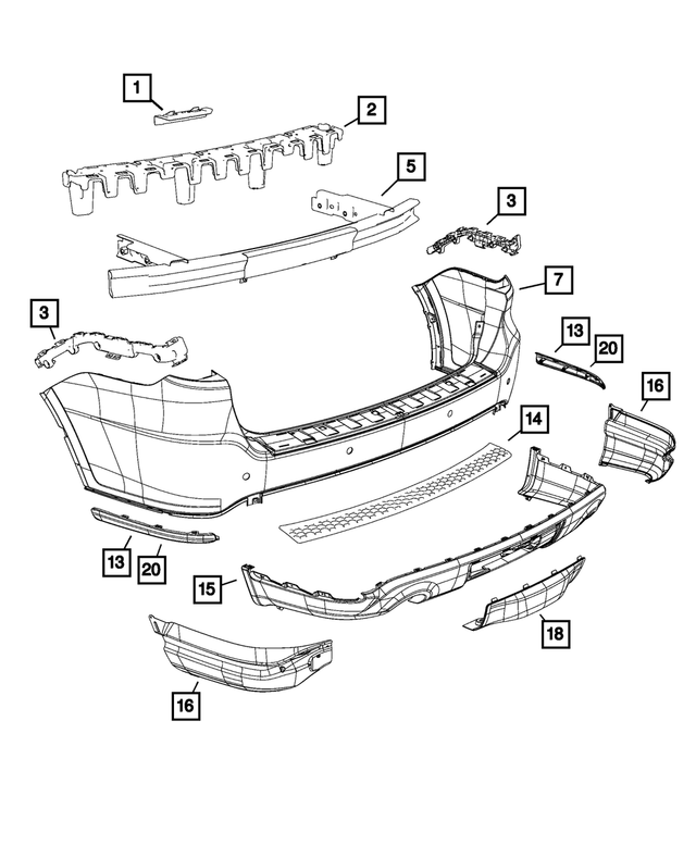 68193403AB - Frame, Bumper and Fascia: Exhaust Shield, Left for Mopar Image
