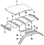 6311150031 - Body: Roof Panel for Lexus: LS400 Image