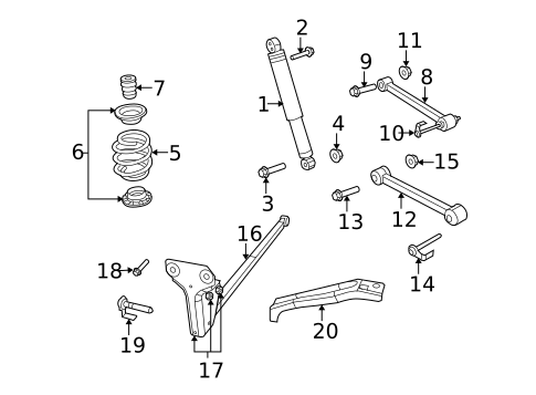 Rear Suspension for 2010 Jeep Liberty #0