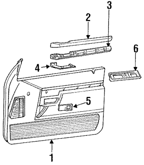 Interior Trim - Door for 1994 Ford Explorer #0