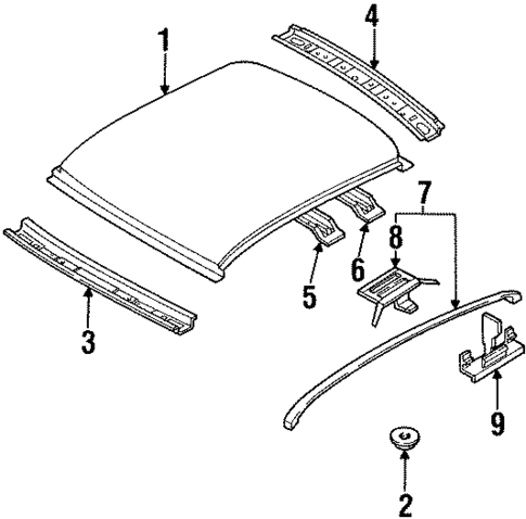 Roof & Components for 2000 Kia Sephia #0