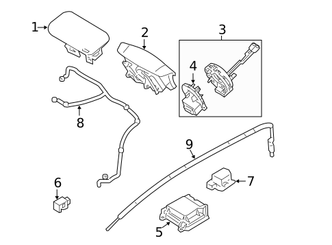 Air Bag Components for 2009 Hyundai Santa Fe #0