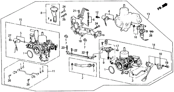 Carburetor Assembly for 1988 Honda Prelude #0
