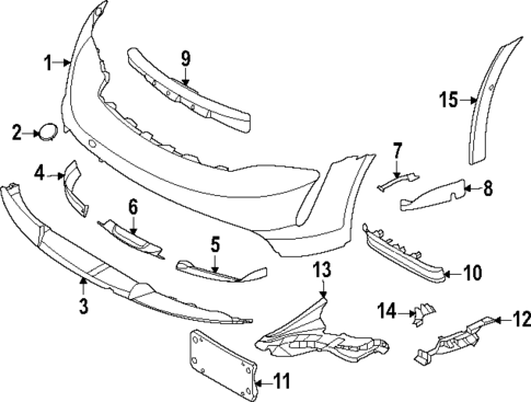 Bumper & Components - Front for 2022 Porsche Taycan #0