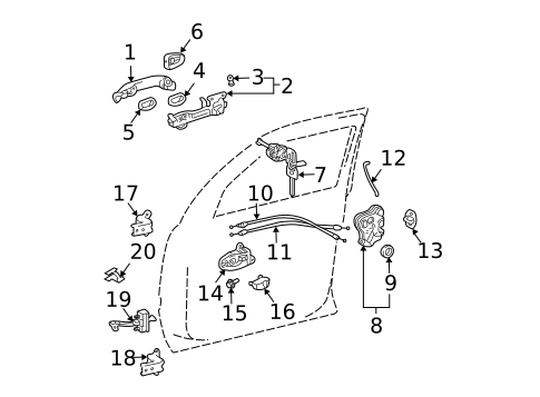 Lock & Hardware for 2007 Lexus RX350 #0