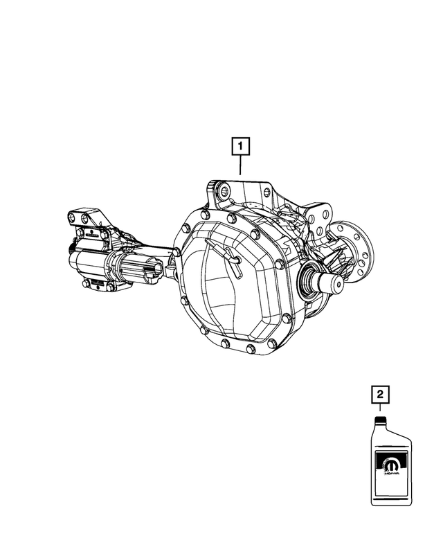 52114434AL - Front Axle; Corporate 205 MM Heavy Duty; Differential and Drive Line: Service Front Axle for Mopar Image
