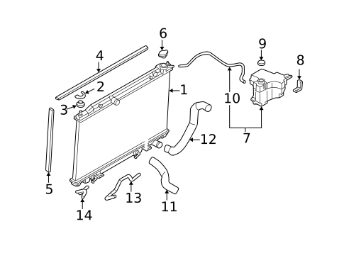 Radiator & Components for 2007 Nissan Murano #0