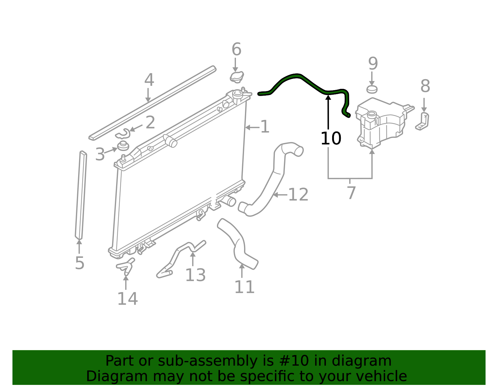 2003-2007 Nissan Murano Engine Coolant Reservoir Hose 21741-CA000 | OEM ...