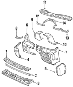 15595789 - Body: Cowl Kick Panel for Chevrolet: G10, G20, G30, P30 | GMC: G1500, G2500, G3500, P3500 Image