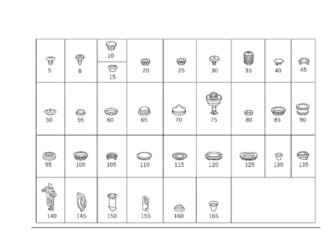 Expansion Plugs, Grommets for 1997 Mercedes-Benz SL320 #0