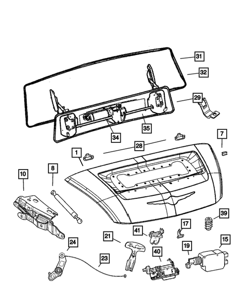 Deck Lid for 2008 Chrysler Crossfire #1