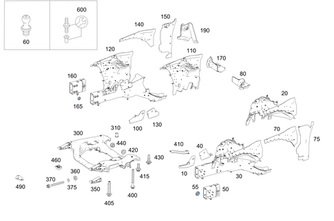 Wheelhouse, Front Subframe for 2016 Mercedes-Benz S550e #0