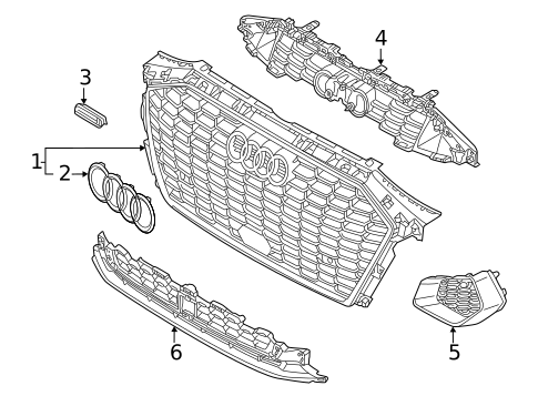 Grille & Components for 2023 Audi S3 #0