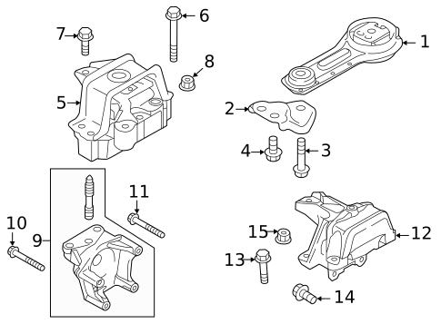 Engine & Trans Mounting for 2014 Mitsubishi Outlander #0