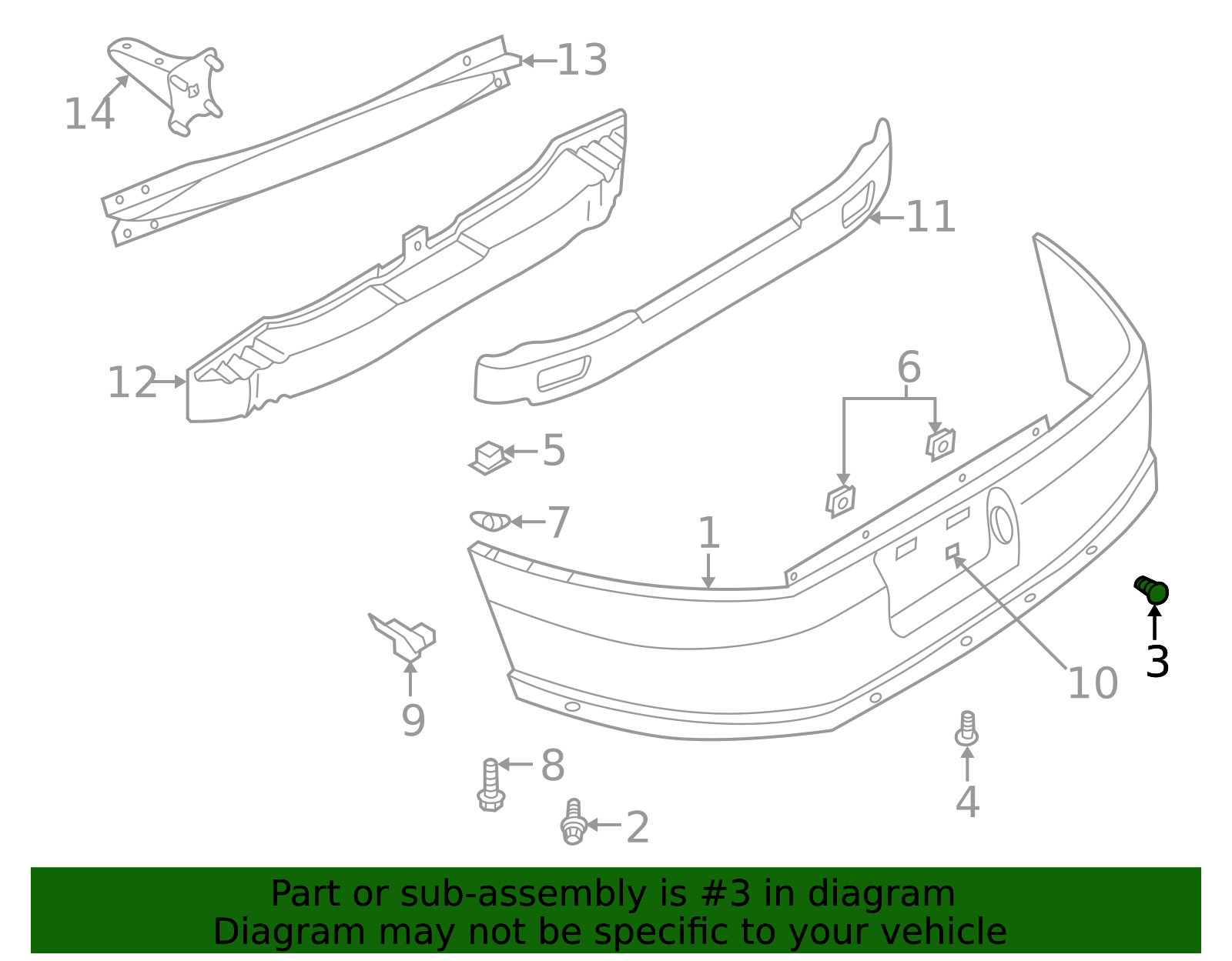 1998-2001 Nissan Altima Bumper Cover Retainer 63848-9E000 | OEM Parts ...
