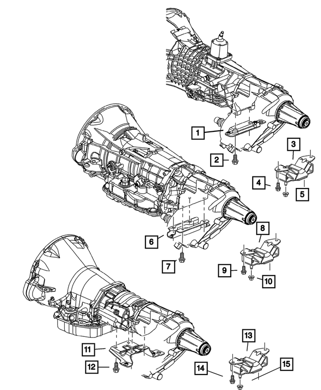 « 52013510AA – Engine Mounting : Soutien De Transmission Socle Et Isolateur pour Mopar Image »