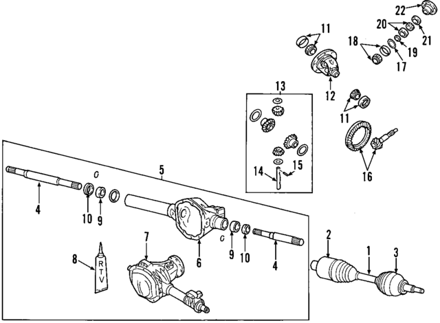 52070385AB - Front Drive Axle: Axle for Mopar Image