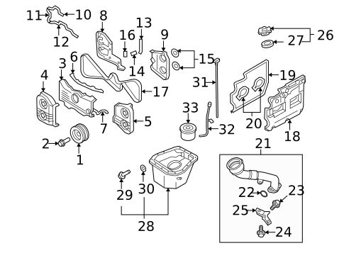 Cylinder Block Components for 2013 Subaru Forester #0