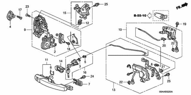 Tailgate Lock for 2006 Honda CR-V #0
