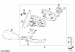 51167181166 - : Exterior Mirror Right for BMW Image