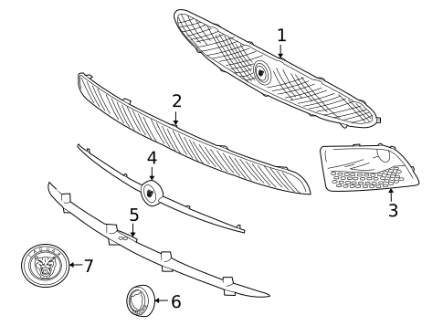 Grille & Components for 2009 Jaguar XK #0