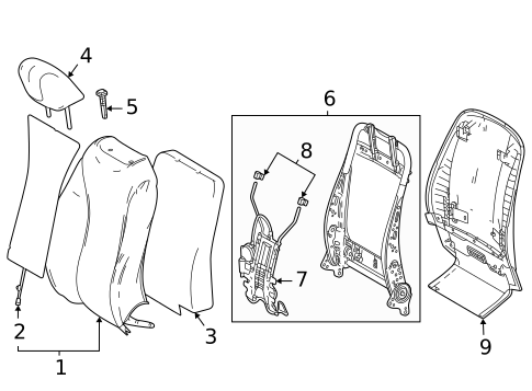 Passenger Seat Components for 2020 Toyota Mirai #1