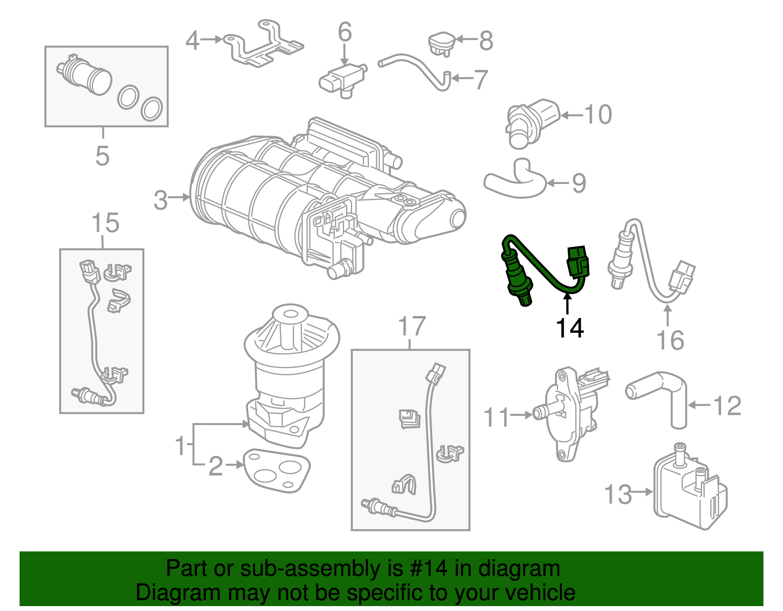 36531-5G0-A11 - Oxygen Sensor 2013-2020 Acura | Curry Acura Parts