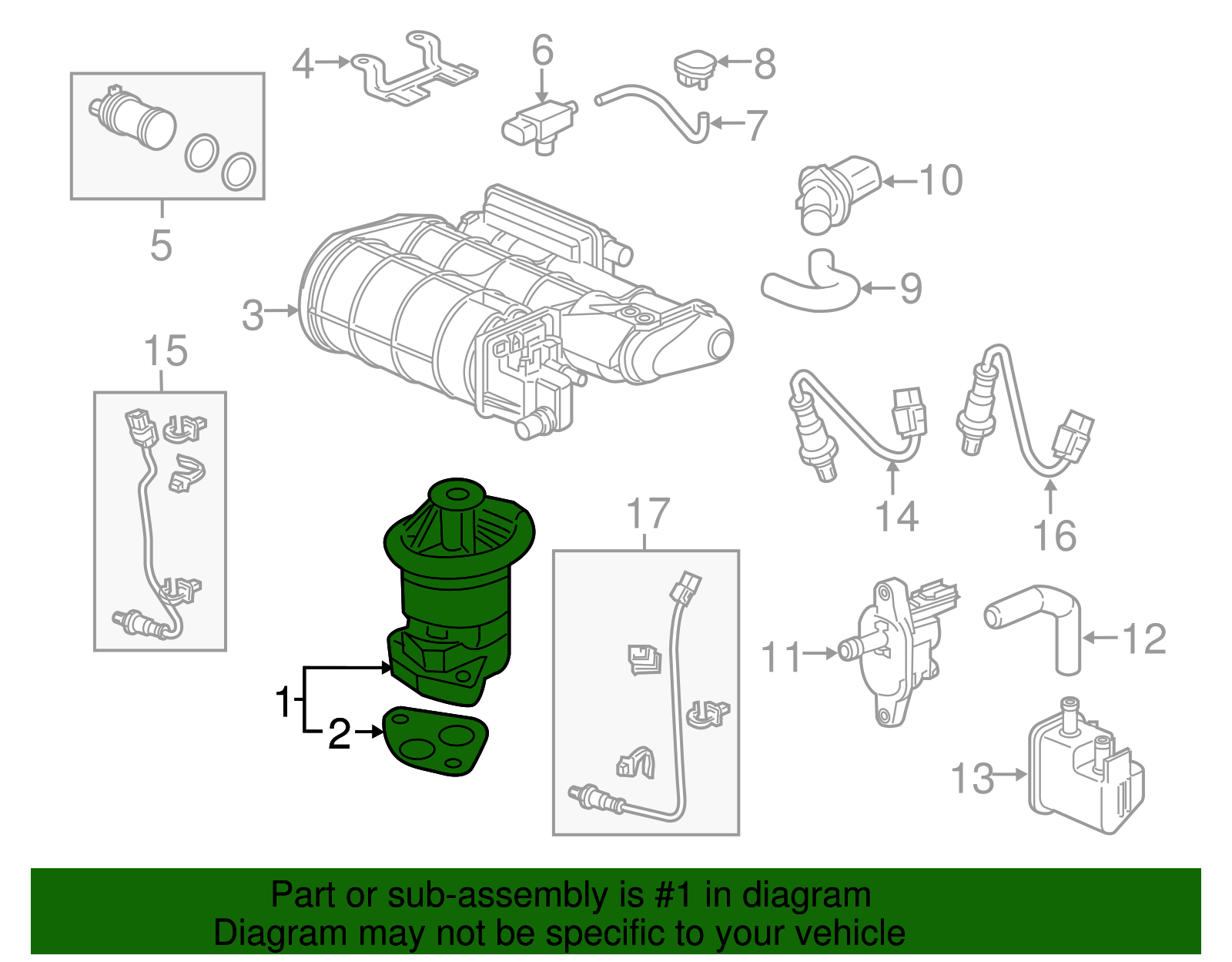 20132025 Acura Egr Valve 18011R1AA00 Acura OEM Parts Online