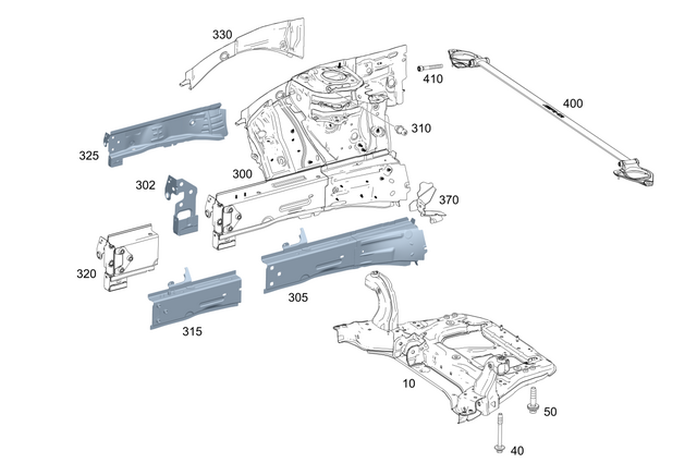 1776207901 - Cowl, Front Panel: Cross Strut for Mercedes-Benz: CLA35 AMG, CLA45 AMG, CLA45 AMG S, GLB35 AMG Image image