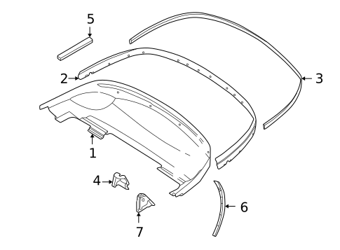Interior Trim - Convertible Top for 2001 BMW Z3 #0